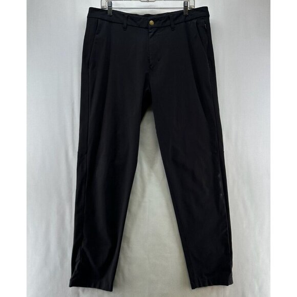 Lululemon Pants Mens Sz 36 Commission Pant Slim Warpstreme 34" Performance Black - Picture 1 of 12